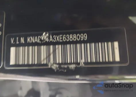 2014 Kia Rio Lx z USA, uszkodzony, nr VIN KNADM4A3XE6388099